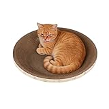 Kratzbrett Für Katzen - Kratzbrett Zum Schleifen Der Krallen Und Zum Schutz Der Möbel,Kratzmatte Mit Napf Und Schlafnest - Für Schlafzimmer Spielbereich Ecke Balkon Boden und Wohnzimmer