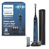 Philips Sonicare DiamondClean elektrische Zahnbürste der 9000er Serie – Schallzahnbürste, sauberere Zähne und Mundpflege mit 4x C3 Premium Plaque Defense-Bürstenköpfen, Aquamarine (Modell HX9911/89)