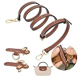 Schultergurt für Longchamp Damen Taschen - Einstellbarer Taschengurt ohne Stanzen von Löchern für Longchamp Mini Bag Straps (Braun)