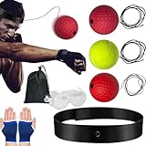 Box-Reflex-Stirnbandball, | Reaktionstrainer, Verbessert die Genauigkeit und Den Fokus Des Reaktionsreflex-TiminBox-Reflexball-Set,Interaktives Speedball-Set Mit Elastischem Kopfband Für Schlagübungen