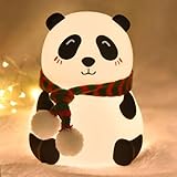 TalkiiWith Niedliches Panda-Nachtlicht, niedliches Nachtlicht, Geschenk, niedliche Tierlampen, wiederaufladbar, 7-Farbwechsel-Lampe, Kawaii-Raumdekoration, niedliche Geschenke für jedermann