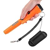 EXTSUD Tragbar Metallsuchgerät,Metallpointer Metalldetektor Metall Pin Pointer IP66 Wasserdichter mit eingebautem LED Indicator/Alarm Licht/ 360° Scan/Holster für Goldmünze Hunt, Relikte, Schmuck