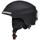 Airtracks Master T52 Ski Helm Snowboardhelm für Herren Damen Skihelm Snowboard Helm ABS - schwarz - M (53-56cm)