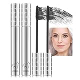 Schwarze Mascara für ältere Frauen – Wasserfeste Wimperntusche, ideal für dünn werdende & alternde Wimpern, spendet mehr Volumen und Länge, sanft zu empfindlichen Augen (2er-Pack)