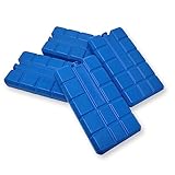 ToCi 4 x Kühlakku je 200 ml – Flache Kühlelemente für Kühltasche & Kühlbox - BPA-freie Kühlpads aus Kunststoff - Eisakkus für Lunchbag, Kühltragetasche & Picknick