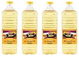 4er Pack 100% Erdnuss-Öl [4x 1000ml] Erdnussöl ~ Peanut Oil ~ Wok Öl