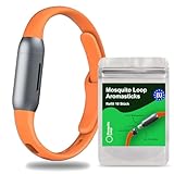 Mosquito Loop Mückenarmband, Effektiver Natürlicher Mückenschutz, Silikonarmband, Bio, Kinder & Erwachsene, Orange 1 Stk. + 1 Stk. Aromastick Nachfüller 10er