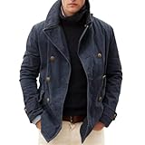 BXUGY Casual Jacke Herren Klassisch Täglicher Verschleiß Outdoorjacke Jugend Persönlichkeit Trend Langarmjacke Sport Gutaussehend Mode Übergangsjacke J-Blue M