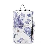 Foiosoh Tenni Badmintonschlägertasche, große Aufbewahrung, violette Blumen, minimalistische Tennisschlägertasche für 2 Schläger für Damen, Herren, Jugendliche