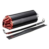 Heris Aluminium-Auspuffschalldämpfer mit Klemme für 50 cc, 70 cc, 90 cc, 110 cc, 125 cc, chinesisches Pit Trail Dirtbike Mini Motocross Motorrad CRF50 XR50 KLX Coolster SSR Thumpstar Lifan