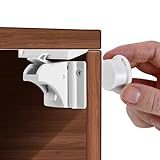 Kindersicherung Schrank,Magnetisches Schrankschloss,Schranksicherung Baby,Unsichtbare Kindersicherung Schrank,(Weiß, 12 Schlösser + 3 Schlüssel)