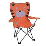 BARGAIN4ALL Outdoor Stuhl für Kinder Faltbarer Kinderstuhl für Camping, Heckklappe, Strand mit Tragetasche für Komfort und Aufbewahrung (Orange)