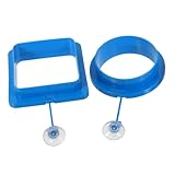 TOYANDONA 2 Stück Teiliges Aquarium Fischfutterring Schwimmender Einstellbarer Doppel Lagen Futterring für Betta und Aquarien Verhindert Futterverstreuung Geeignet für Flake Food und