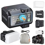 Godox iT30Pro-S iT30Pro S Mini KameraBlitz mit Weißem Diffusor Speedlite Camera Flash 560 Blitze bei Voller Wireless Master & Receiver Leistung 2.4G TTL Touchscreen für Sony Kamera DSLR (Schwarz)