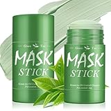 2 Stück Green Mask Stick,Green Tea Deep Cleanse Clay Mask,Grüner Tee Purifying Clay Stick,Deep Cleansing SmearingStick,feuchtigkeitsspendende grüne Tee -Gesichtsmaske,Deep Cleansing Smearing