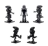 Magma Brick: ☣Alien Mini Figur☣ inspiriert von XENOMORPH kompatibel mit LEGO Konstruktionsspielzeug 5 Stücke