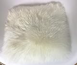 Reissner Lammfelle | NADI-30-WEI | Echtes Schaffell | hochwollig | quadratisch | 30x30cm Weiss