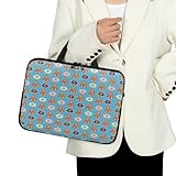 ENEN Laptoptasche 10-17 Zoll, Laptop-Taschen, Faultier Druck Laptop Tasche Business Büro Arbeit Computertasche, Schlanke Notebook Tasche für Herren Frauen (12 Zoll,Krapfen)