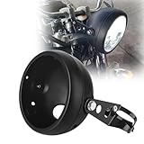 Chelhead 14cm Led Zusatzscheinwerfer Motorrad, schwarz, für 5 3/4 LED-Scheinwerfer, passend für 32-40 mm Gabelrohre, kompatibel mit Harley, Suzuki, Chopper, Cafe-Racer, Bobber, Honda