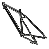 HarBin-Star Fahrradrahmen für Mountainbike, Aluminiumlegierung Fahrradrahmen für 26 Zoll Mountainbike, MTB-Fahrradrahmen， Rahmen bis 80-120kg (Schwarz)