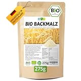 EWL Naturprodukte Backmalz Bio Malz, 100% deutsche Gerste Gerstenmalz, 275g Backmalz für Brot und Brötchen, ballaststoffreicher Mehlzusatz, Gerstenbackmalz Brötchenbackmittel Vegan