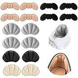 8 Paar Fersenpolster, Fersenpolster Schuhe, Fersenschutz Für Schuhe, Fersenkissen, Für Zu Große Schuhe & Stiefel Schuhfüller Heel, Gegen Reibung Heel Pads Für Männer Frauen(Grau&Schwarz&Hautfarben)