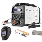 STAHLWERK Elektroden-Schweißgerät ARC 200 MD – Vollausstattung – flexibel einsetzbar ohne Gas, kompakt, leicht, MMA, E-Hand, 200 A, Smartkühlung, Überhitzungsschutz, Hotstart, Anti-Stick-Funktion