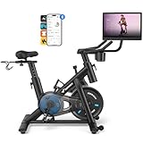 MERACH Heimtrainer Fahrrad mit Bildschirm, Leises Hometrainer Fahrrad, Indoor Cycling Bike für Kardiotraining zu Hause, Eigener App