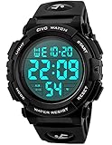 CIVO Herrenuhr,Digital Herren Uhren,Sport Outdoor 50M wasserdichte Große Zifferblatt Militär Tactical Uhr Herren,LED-Hintergrundbeleuchtung Digital Armbanduhr Mit Wecker/Kalender/Stoppuhr