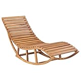 vidaXL Teak Massiv Schaukelliege Sonnenliege Gartenliege Holzliege Relaxliege Liegestuhl Liege Gartenmöbel Saunaliege Strandliege Freizeitliege