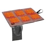 Tragbares Beheiztes Stadion Sitzkissen, 44 x 40cm Leichtes Faltbares USB Heizsitzkissen, 3 Einstellbare Temperatur, Elektrisch Beheizbare Heizkissen Wärmekissen für Stadion Camping im Freien, Grau