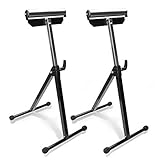 Randaco 2x Rollenbock, 68-108CM Höhenverstellbar Rollbock, klappbar Rollenständer, Unterstellbock, Klappbock mit Antirutschfüßen, Stützbock bis 90 kg