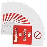 PRETYZOOM 10 Stück Verbotsschild Ablagerungen Selbstklebende Warnaufkleber für Bereiche Langlebig für Zäune Eingänge Versorgungsmasten