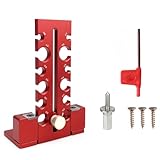 JUCHRZEY Verstellbarer Dübelmacher Jig, Knopftyp, zweischneidiges Schneiden von Holzstreifen, elektrische Bohrmaschine, Fräswerkzeug, Dübel, Rundstab, Hilfswerkzeug, Fräsen von Holzstiftstan