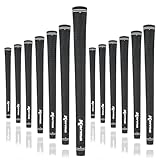 Karma Velour Midsize Black Piece Golf Grip Bundle Velours, mittelgroß, Schwarz (+1/32 Zoll), 13-teiliges Golfgriff-Set