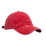 Lauf Cap Herren- und Damen-Sommermode, lässige Sonnenschutz-Baseballmützen, Mützen Nähen Mützen (Watermelon Red, One Size)