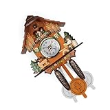 MURYE Klassische Vogeluhr aus Holz, elegante Wand für Zuhause oder Büro, traditionelle Stile für Zuhause, Wohnzimmer, Wand
