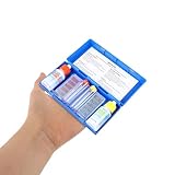 HOUDERCO Pool Testreagenz Satz Ph und Chlor Wasserchemie Testlösung für Schwimmbad und Spa Präzise Farbtest Kit Kompakt und Transportabel