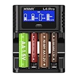 XTAR L4 Pro Ladegerät für AA AAA Batterien - Schnellladegerät Kompatibel mit NI-MH & Li-Ionen Akkus - Intelligentes Ladegerät mit Überladungsschutz für 1.2V & 1.5V Batterien