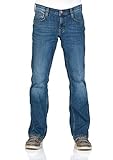 MUSTANG Herren Jeans Hose Oregon Bootcut Männer Jeanshose Denim Stretch Baumwolle Blau Schwarz W30 W31 W32 W33 W34 W36 W38 W40, Größe:W 32 L 32, Farbe:Medium Blue (702)