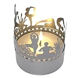 Yoga Schattenspiel - Meditative Kerzenprojektion, wunderschöne Silhouetten, entspannendes Schattenspiel, tolles Geschenk für Yogis