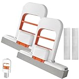 Mini Mop,Mini Foldable Desktop Mop,Schwammwischer,Praktischer Mopp Mit Auswringfunktion,Kompakter Schmaler Reinigungsmopp Für Fußböden Autofenster Badezimmer Glasflächen Tische Und Küchen (2 Set Mopp)