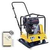 BAMATO Rüttelplatte R-100 | mit Gummimatte | inkl. XXL-Zubehörkit | Plattengröße: 550 x 440 mm | 15 kN Verdichtungsdruck | Vorschub 38 m/min | Verdichtungstiefe 300 mm |