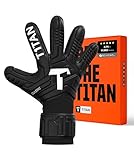 T1TAN Classic 1.0 Black-Out - Torwarthandschuhe - ohne Fingerschutz - Fußballhandschuhe für Torhüter - Größe 9