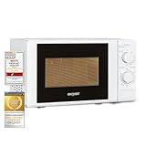 Exquisit Mikrowelle MW 802 G | Mikrowelle mit Grill 1000 W | 700 W gesamt | Timer | Mikrowelle klein und platzsparend 20 L Garrraum | weiss