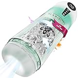 Sexspielzeug für die Männer – Elektrischer Masturbator mit Vibration, Saug- & Teleskopfunktion, 100 % wasserdicht, Taschenmuschi wiederaufladbar mit APP-Steuerung