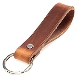 ELBERCRAFT® Schlüsselanhänger Leder ohne Logo der Schlüssel Organizer für deine Schlüsseltasche keychain made in Germany braun