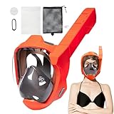 Schnorchel Ausrüstung Vollgesichtsmaske Erwachsene Tauchmaske,Panoramablick Tauchermaske - Leckdichte & Beschlagfreie 180° Panorama Sicht Tauchausstattung Für Schnorchel Und Schwimmsport