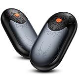 24 Stunden Heizung Handwärmer Elektrisch | 2er Set Tragbarer Wiederaufladbarer Handwärmer mit 3 Heizmodi, 6000mAh Taschenwärmer Tasche für Frauen Männer Camping Jagd Golf(Grau)