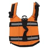 Mikikit Hundeschwimmweste Für Kleine XXS Auftriebs Orange Atmungsaktiv Und Schweißabsorbierend Mit Haltegriffen Und Ring Für Leinenbefestigung